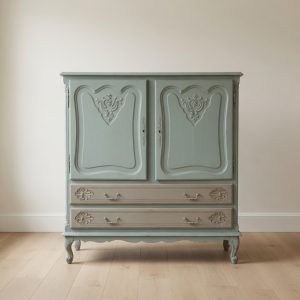 french oak louis xv style cabinet