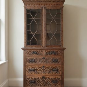 english solid oak 19th century bookcase