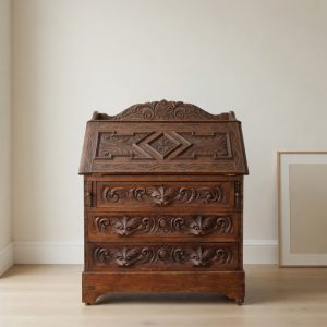 antique english oak bureau