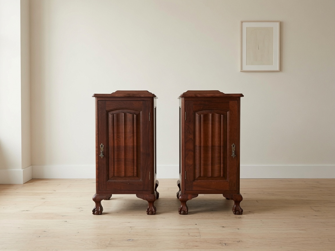 set of vintage starwood imbuia wood pedestals set of vintage starwood imbuia wood pedestals